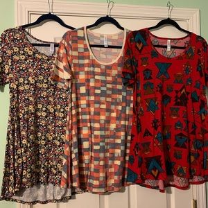 3 new LuLaRoe perfect tees, size small